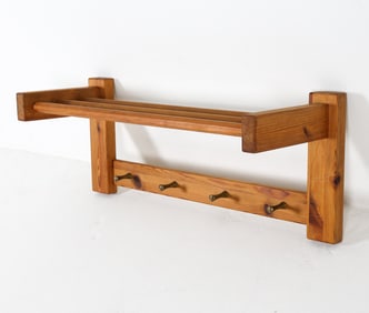 SWEDISH PINE COAT WALL RACK C. 1970S