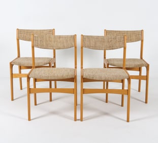(4) ERIK BUCH STYLE DANISH OAK DINING CHAIRS 1970S
