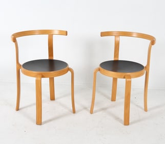 PAIR OF THYGESEN & SORENSEN BEECH DINING CHAIRS