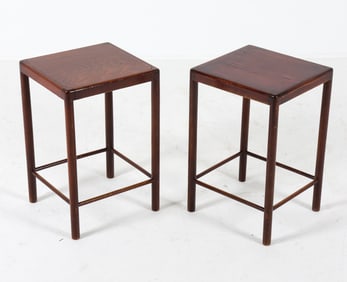 PAIR FRITS HENNINGSEN STYLE SIDE TABLES C. 1940S