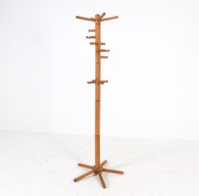 SCANDINAVIAN PINE COAT RACK C. 1970S