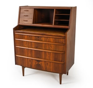 DANISH ROSEWOOD SECRETARY DESK C. 1960S