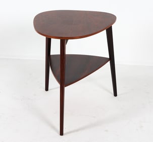 DANISH ROSEWOOD GUITAR PICK SIDE TABLE C. 1960S