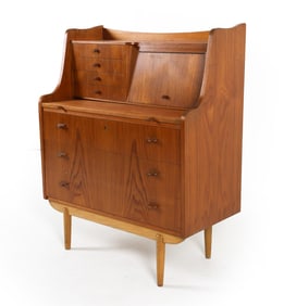 DANISH TEAK SECRETARY DESK OR VANITY C. 1960S