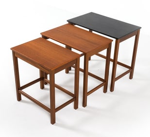 DANISH TEAK NESTING TABLES C. 1960S