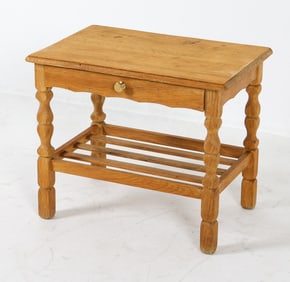 HENNING KJAERNULF STYLE DANISH OAK SIDE TABLE