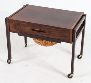 DANISH ROSEWOOD SEWING TABLE C. 1960S