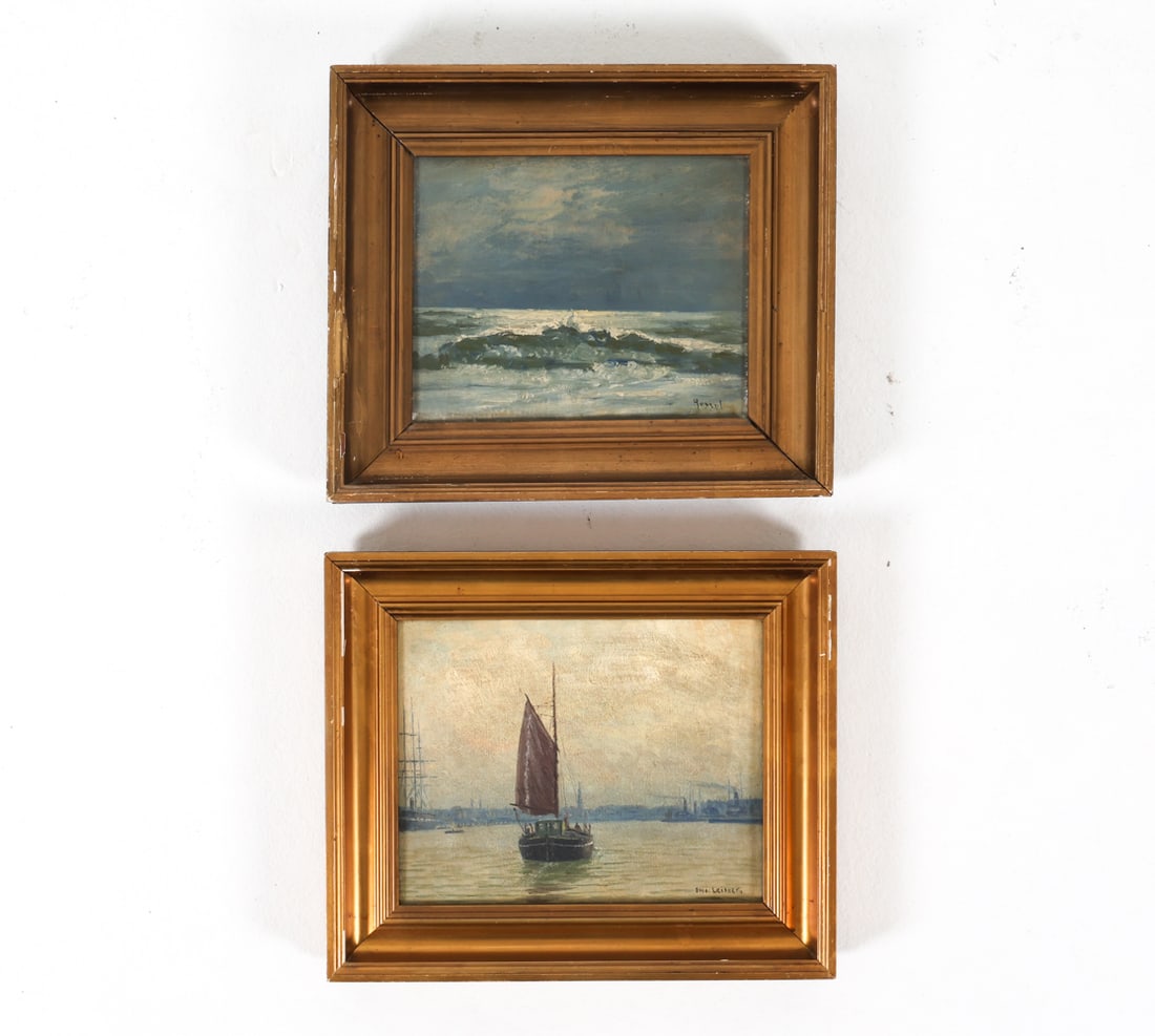 (2) SCANDINAVIAN SEASCAPE O/C PAINTINGS (1 of 11)