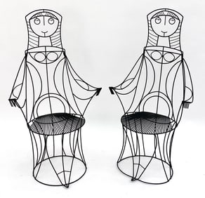 JOHN RISLEY SCULPTURAL PATIO CHAIRS