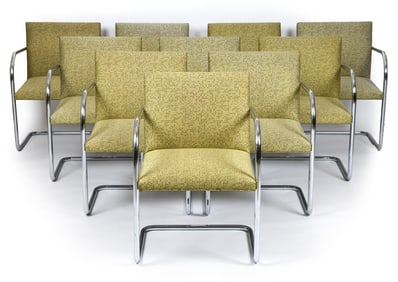 (10) MIES VAN DER ROHE FOR KNOLL BRNO CHAIRS