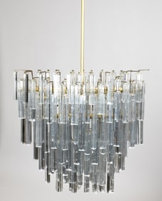 PAOLO VENINI TRIEDRI STYLE WATERFALL CHANDELIER
