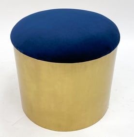 BRASS & VELVET "MUSHROOM" POUF OTTOMAN