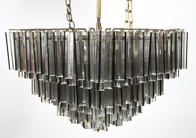 PAOLO VENINI TRIEDRI STYLE WATERFALL CHANDELIER