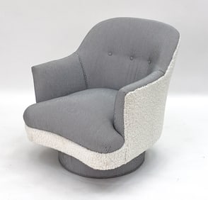 DREXEL FAUX SHEARLING SWIVEL CHAIR