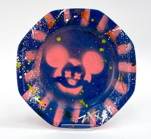 E. M. ZAX ORIGINAL HAND-PAINTED CERAMIC PLATE