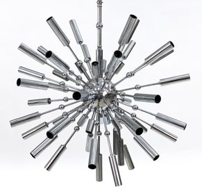 CHROME STARBURST SPUTNIK CHANDELIER