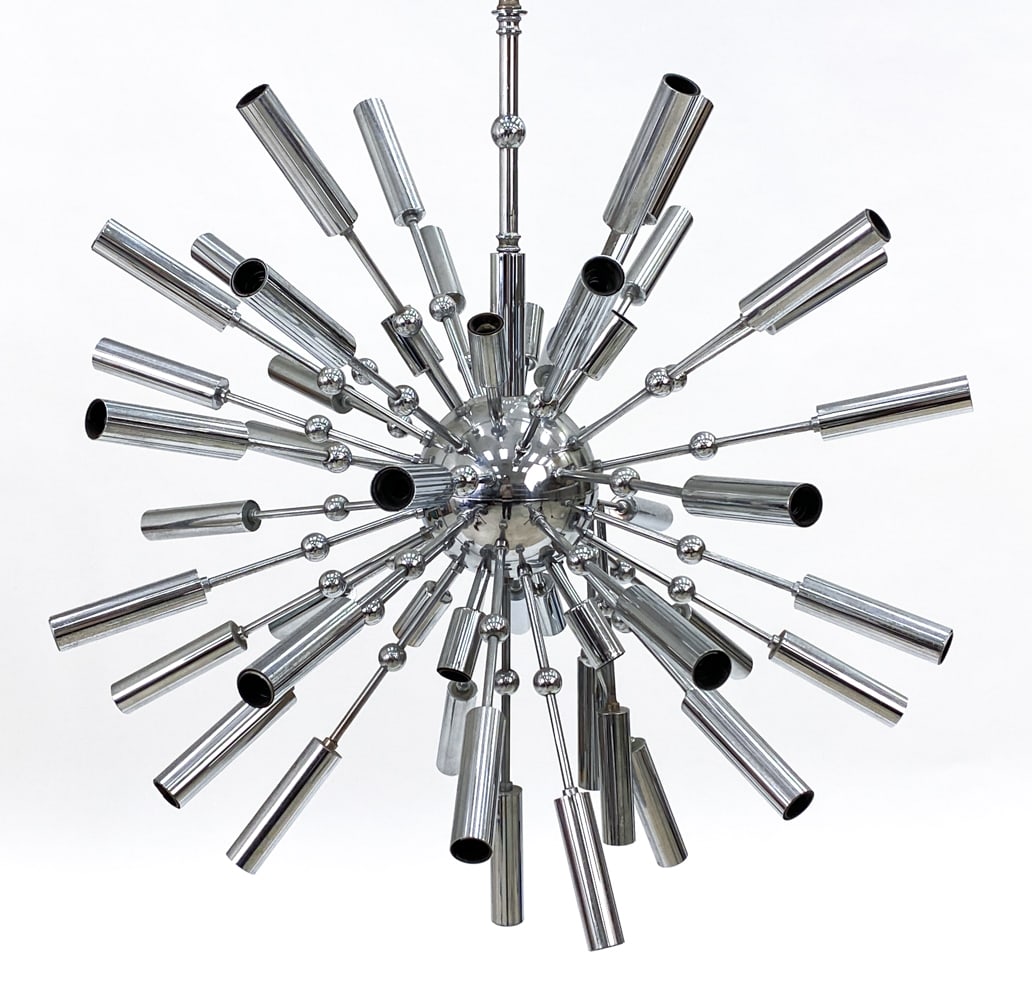 CHROME STARBURST SPUTNIK CHANDELIER (1 of 12)
