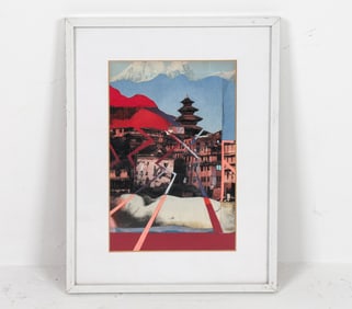 JOAN MILLER (20TH C.) ABSTRACT COLLAGE