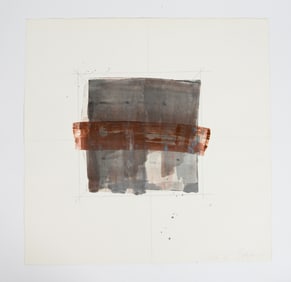 LINDA GRAVES "WALTON II" MIXED MEDIA ON PAPER
