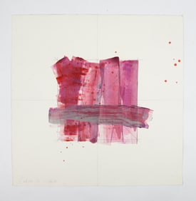 LINDA GRAVES "WALTON III" MIXED MEDIA ON PAPER