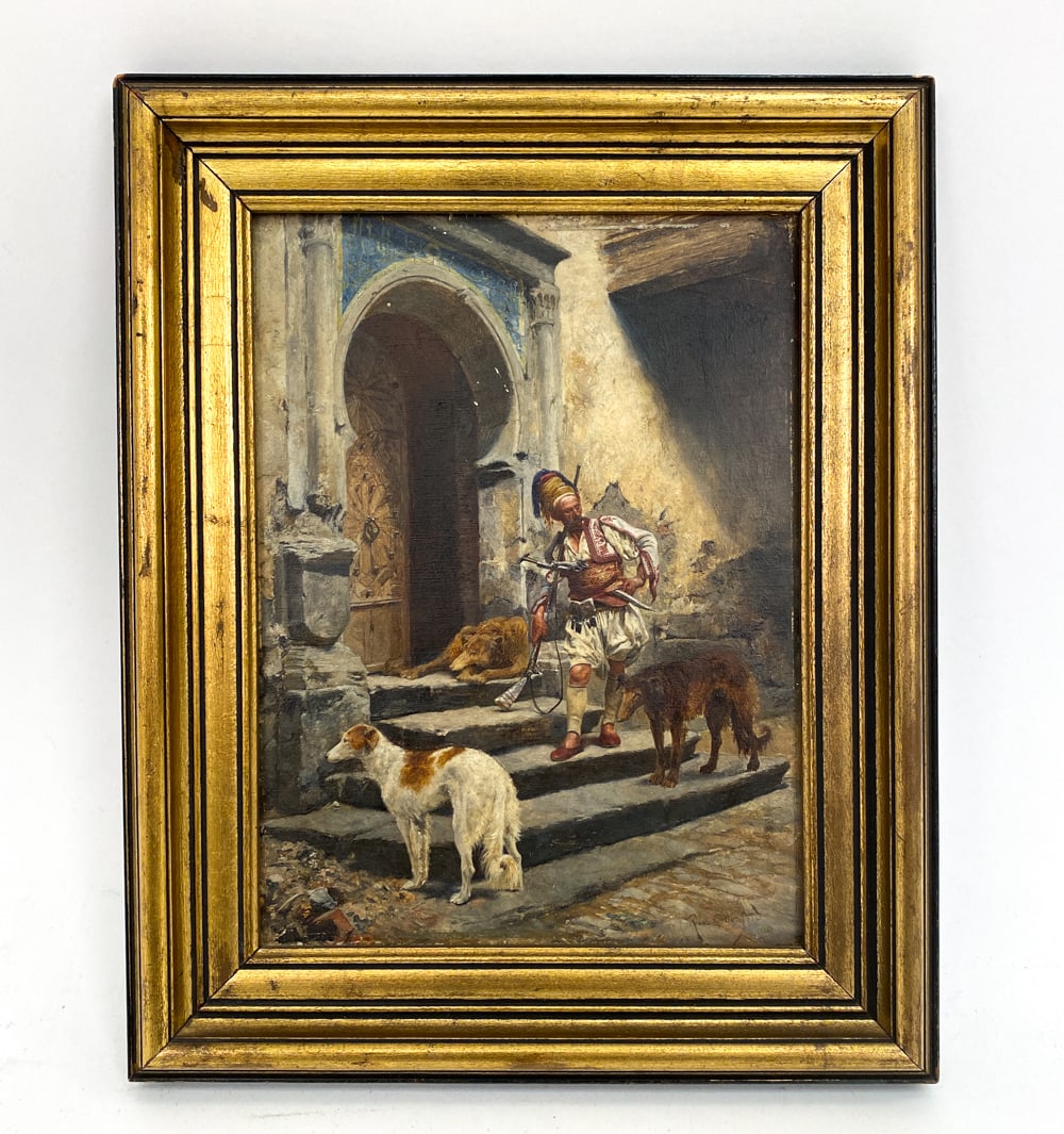 RUDOLF OTTO VON OTTENFELD ORIENTALIST O/B PAINTING