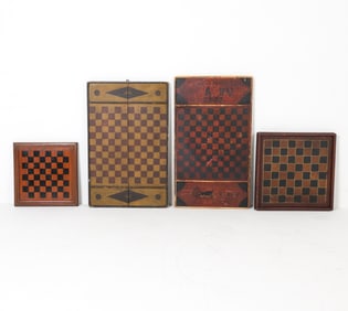 ANTIQUE GAME BOARD GROUPING