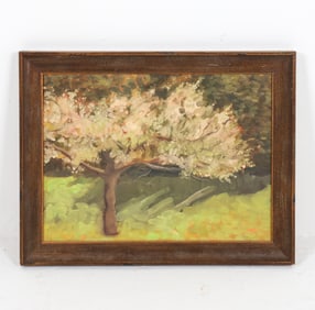 LANDSCAPE WITH TREE ACRYLIC ON CANVAS