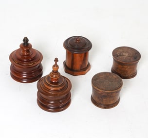 ANTIQUE DUTCH LIDDED TOBACCO JARS 19TH C.