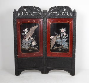 ANTIQUE JAPANESE FOLDING SCREEN