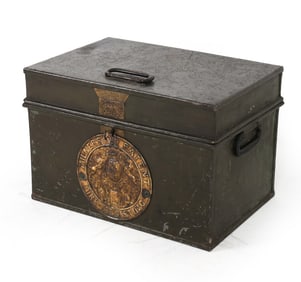 ANTQIUE MILNERS 212 FIRE SAFE STRONG BOX 19TH C.