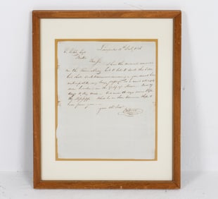 ANTIQUE HAND-WRITTEN LETTER 1826 B. WOOD