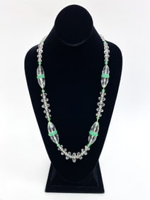 CZECH ART DECO GLASS BEAD NECKLACE