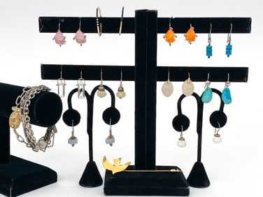 GROUPING OF STERLING JEWELRY INCL. COSTUME