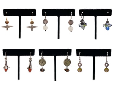 GROUPING OF STERLING SILVER EARRINGS