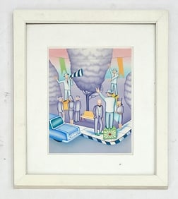 SETH JABEN (1956-2003) POP ART WATERCOLOR