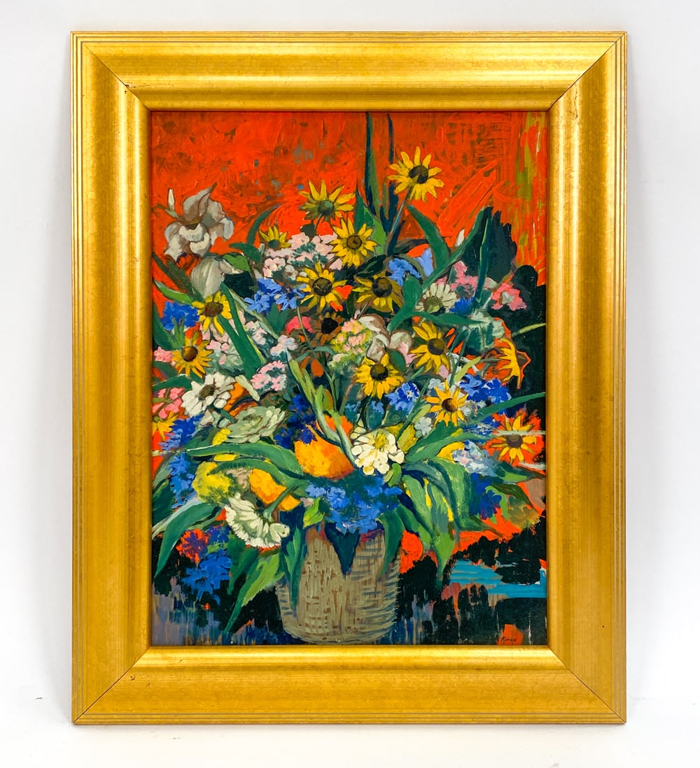 ROBERT KNOX 20TH C. STILL LIFE O/B 1960S (1 of 7)