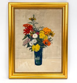ROBERT KNOX 20TH C. STILL LIFE O/B 1967