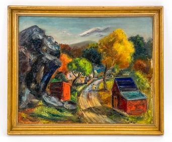 D. HOYT (MID-CENTURY) IMPRESSIONIST LANDSCAPE O/C