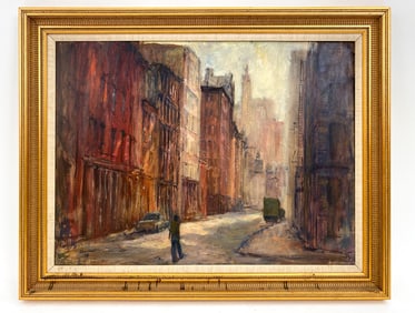 ANTHONY SPRINGER (1928-1995) NYC STREET O/C