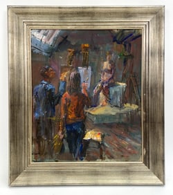 ANTHONY SPRINGER (1928-1995) ARTIST STUDIO O/C