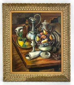 MARIUS AZZI ALDRICH (1892-1975) STILL LIFE O/C