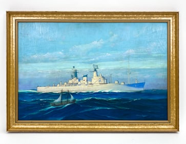 JAMES DOWNEY SEASCAPE, REALIST OIL ON BOARD