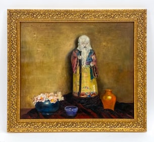 20TH CENTURY STILL LIFE PAINTING O/C