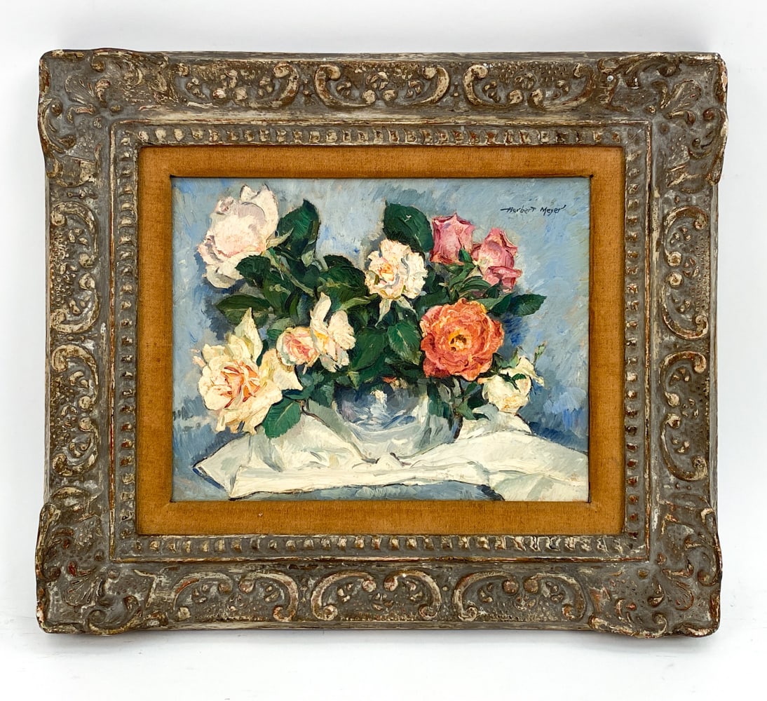 HERBERT MEYER (1882-1960) STILL LIFE O/C (1 of 8)