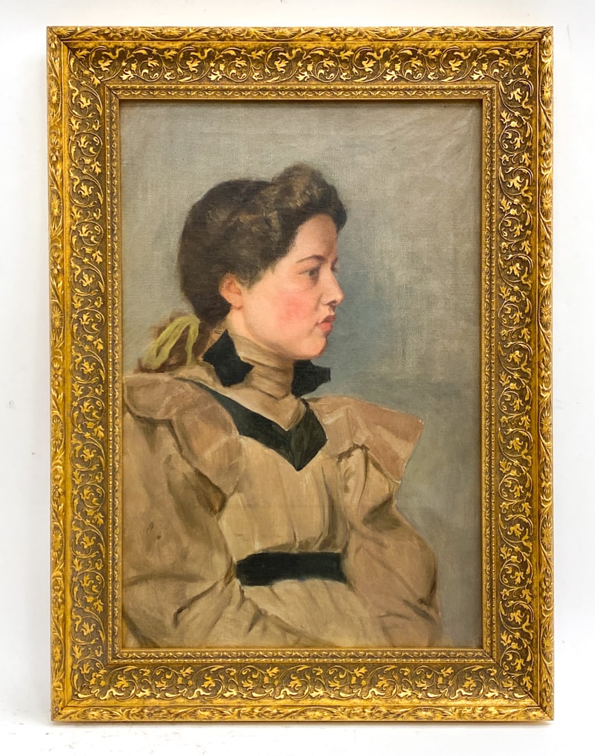 19TH CENTURY BOSTON SCHOOL PORTRAIT O/C (1 of 5)