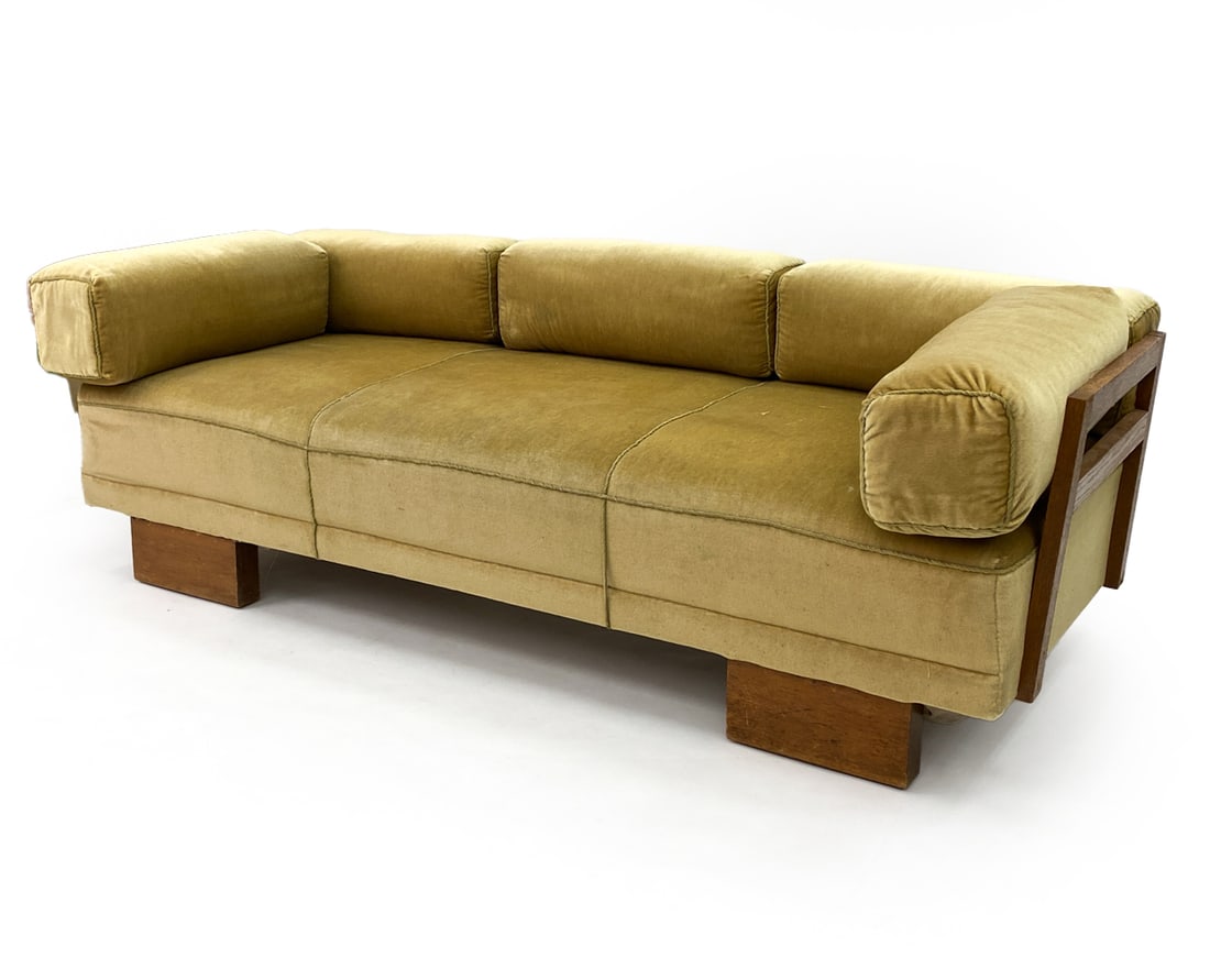 SCANDINAVIAN MOHAIR VELOUR SOFA C. 1970S
