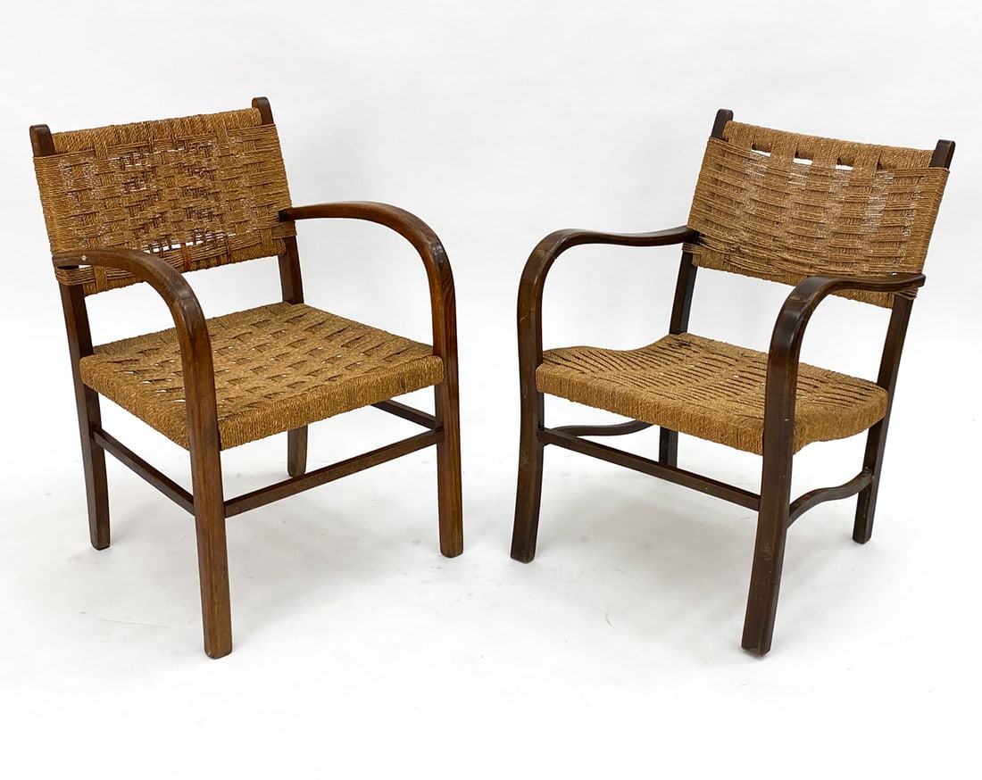 (2) ERICH DIECKMANN ROPE & BEECH ARMCHAIRS (1 of 18)
