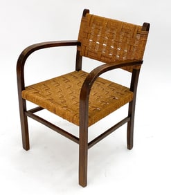ERICH DIECKMANN GERMAN BEECH & ROPE CHAIR C. 1950S