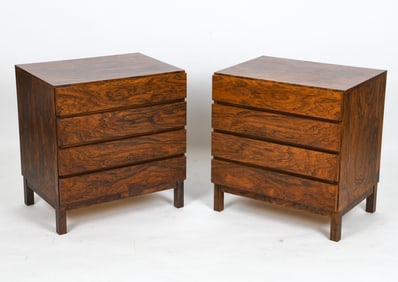 PAIR OF DANISH ROSEWOOD NIGHTSTAND CHESTS C. 1960S