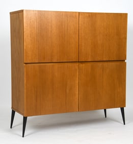 GERMAN WK MOBEL TEAK HIGHBOARD CABINET C. 1960S